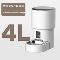 Smart WiFi Automatic Pet Feeder for Cats & Dogs | Remote App Control • Programmable Timer • Portion Control • Stainless Steel Bowl
